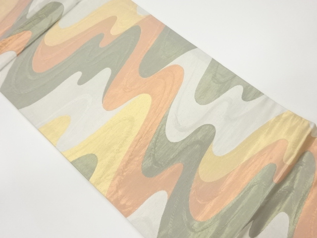 JAPANESE KIMONO / VINTAGE FUKURO OBI / WOVEN STREAM